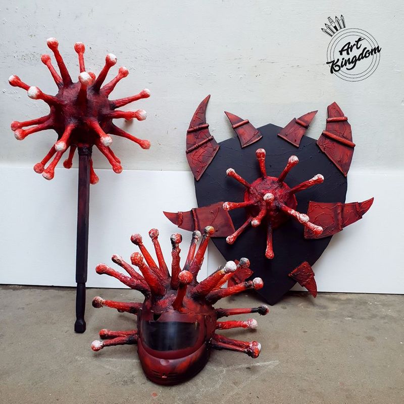 B.Gowtham chennai based artists who meade the coronavirus helmet featured in currentMood magazine -1