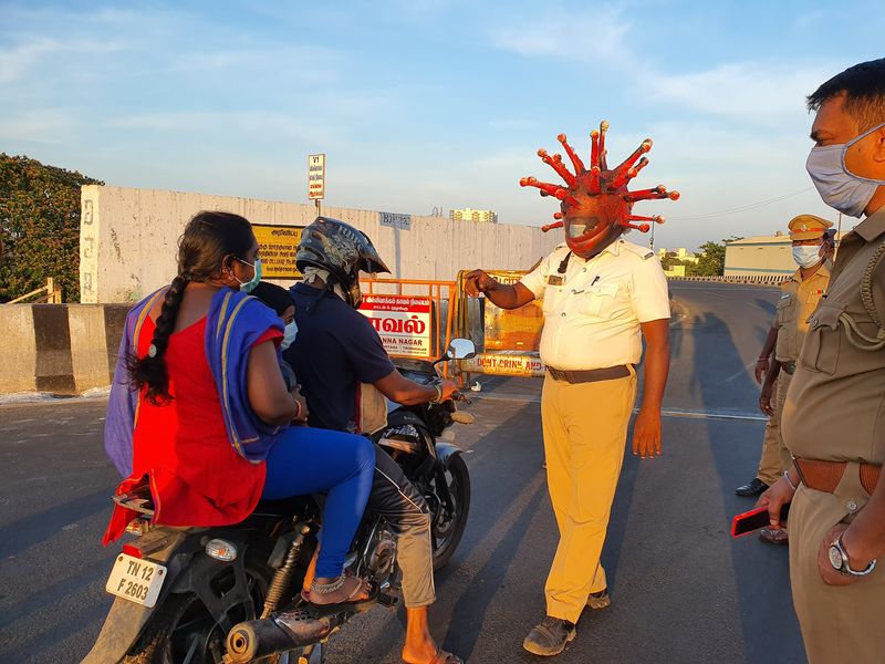 B.Gowtham chennai based artists who meade the coronavirus helmet featured in currentMood magazine -6