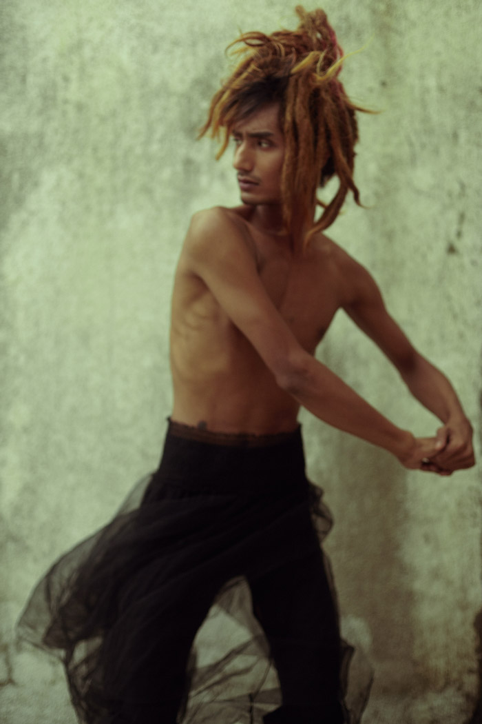 Photographer Pretika Menon's editorial features her muse, Tsu Rouge who embodies characteristics of a moth fluttering during the Mumbai monsoon.
