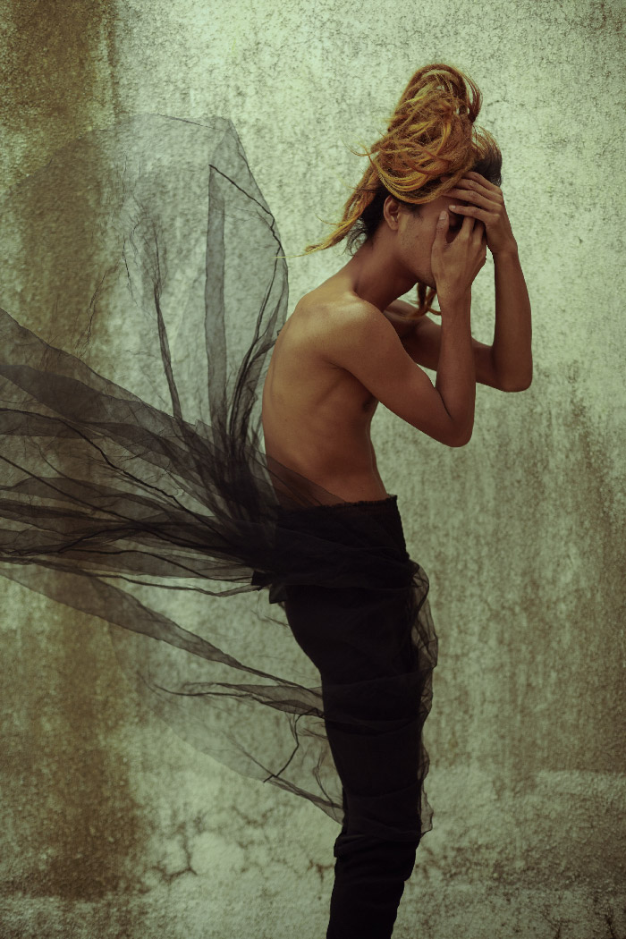 Photographer Pretika Menon's editorial features her muse, Tsu Rouge who embodies characteristics of a moth fluttering during the Mumbai monsoon.