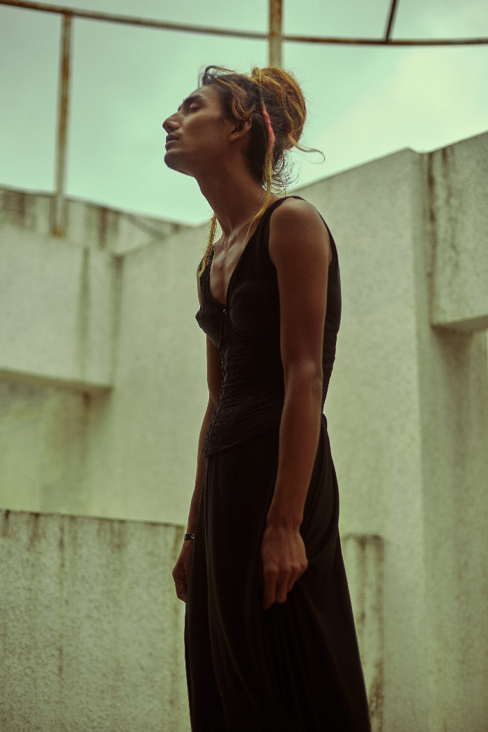 Photographer Pretika Menon's editorial features her muse, Tsu Rouge who embodies characteristics of a moth fluttering during the Mumbai monsoon.