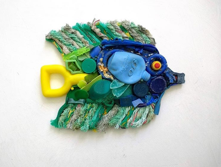 Rachel White, Annarita Serra, Gilles Cenazandotti, Elizabeth Roberts and Bryan Murch create art pieces using plastic waste from the ocean. They are featured on currentMood, an online fashion and culture magazine based in India.