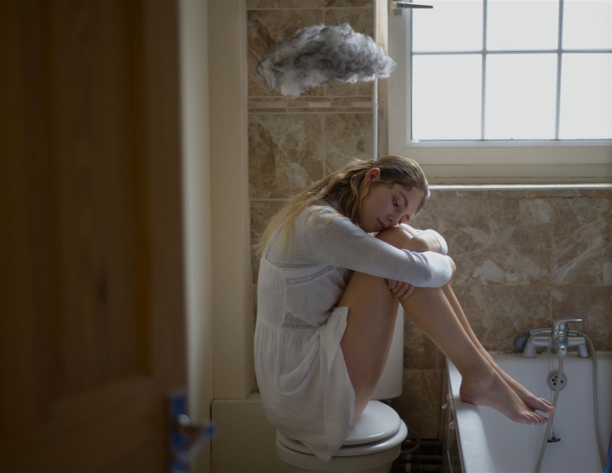 fashion editorial depicting depression