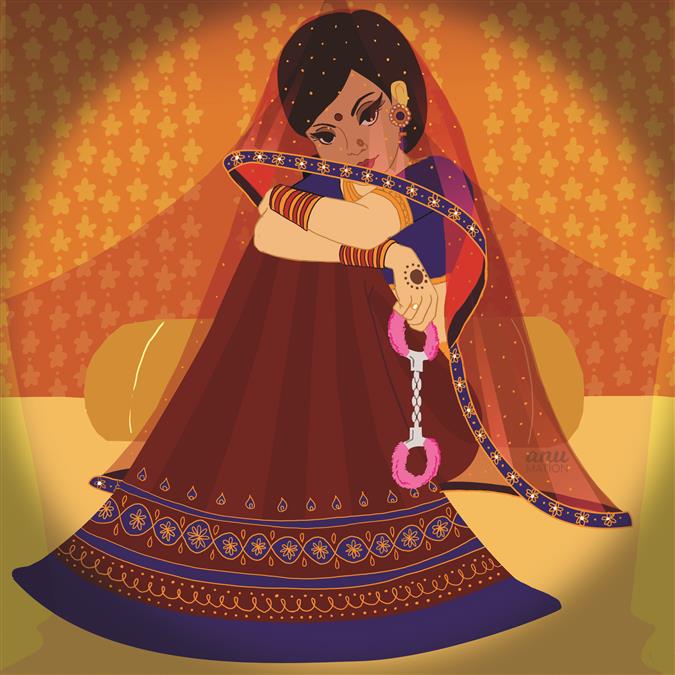 image-79 Vancouver based illustrator, Anu Chouhan’s take on the not so quintessential Indian bride