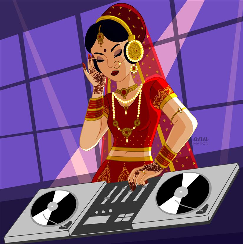image-81 Vancouver based illustrator, Anu Chouhan’s take on the not so quintessential Indian bride